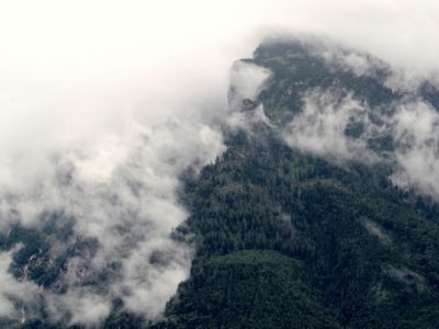 The mist over the mountains